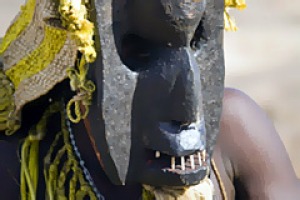 Village people ... a Dogon mask dancer.