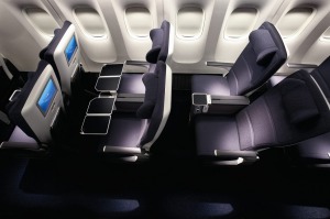 Roomy ride: British Airways' Premium Economy seats.