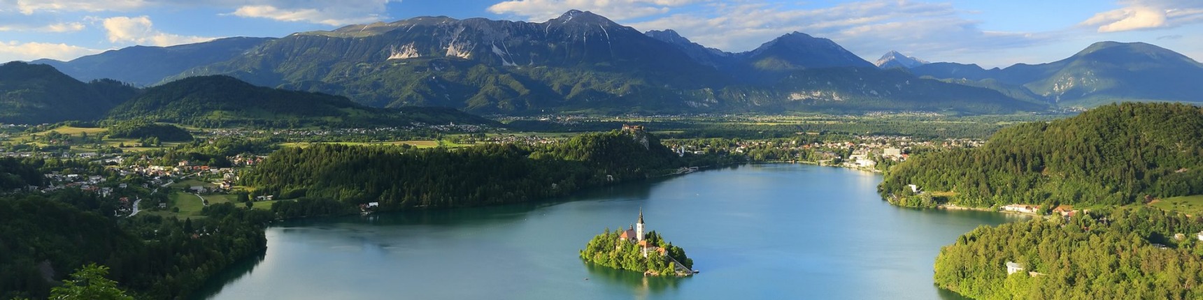 Bled Lake in Slovenia with the Assumption of Mary Church, Slovenia, Europe
