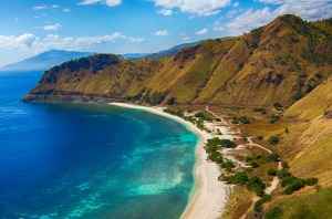 Not your traditional white sand coastline: The  East Timor.