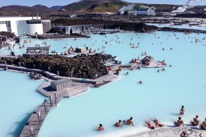 Iceland's famous Blue Lagoon thermal pool.