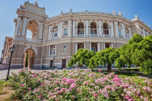 The beautiful Odessa Opera and Ballet Theatre.
