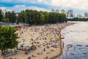 Venice beach in Kiev is popular with locals and tourists.