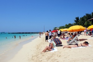 Doctor's Cave Beach Club at Montego Bay has been one of the most famous beaches in Jamaica for nearly a century.