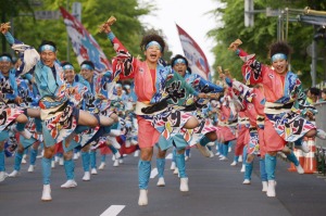 Dancers during the five-day Yosakoi Soran Festival.