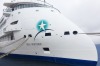 The ship's unusual 'X-bow', created by Norwegian ship designer Ulstein, is designed to absorb the force of waves more ...