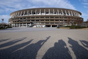 Th New National Stadium, the main stadium of Tokyo 2020 Olympics and Paralympics.