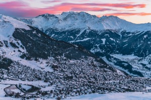 The stunning, south-facing Verbier village.