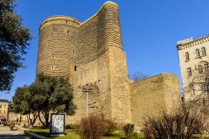 The mysterious Maiden Tower in Baku, Azerbaijan.