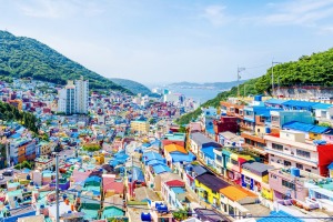 Gamcheon Culture Village, Busan, South Korea. South Korea has already opened a "vaccinated travel lane" with Singapore, ...