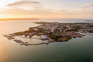 Darwin Harbour, where much of the deadly action occurred during the bombing.