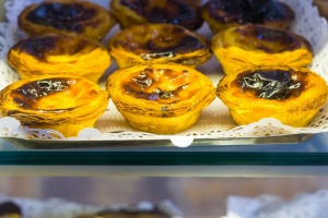 Famous Portugese custard tarts from Confeitaria Nacional, Lisbon's oldest pastry shop.