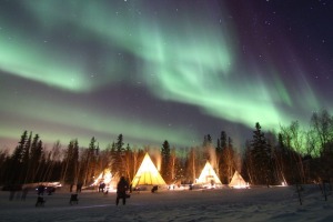 Aurora Village near Yellowknife, one of the world's best places to see the Northern Lights.
