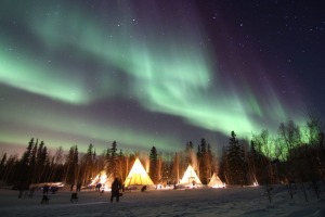 Aurora Village near Yellowknife, one of the world's best places to see the Northern Lights.