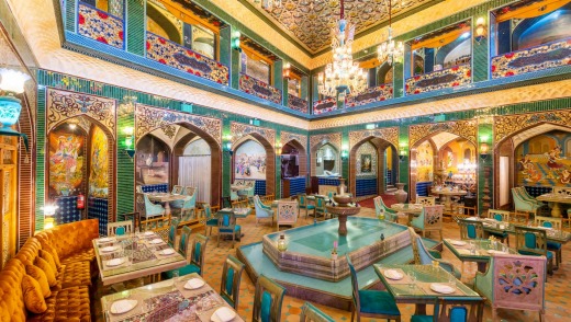 The over-the-top Parisa restaurant in Souq Waqif.