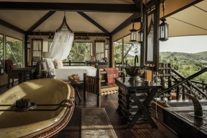 SatJun18Cover
The interior of one of the luxurious guest tents at the Four Seasons Tented Camp Golden Triangle, Northern ...