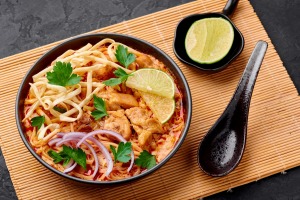 Khao soi has it all: it's a rich, spicy, tangy, filling noodle soup.