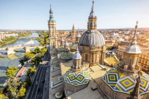 Aerial cityscape view on the roofs and spires of basilica of Our Lady in Zaragoza city in Spain credit: istock
one time ...