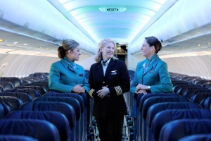 Aer Lingus crew are efficient, relaxed and friendly.
