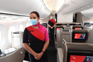 Qantas business class service is faultless.