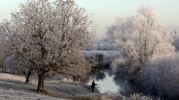 A fisherman tries his luck along the banks of the River Cam at Granchester in Cambridgeshire, after heavy overnight frosts turned the county into a winter wonderland.   (Photo by Chris Radburn/PA Images via Getty Images) **Single Use Only**
SunSept29Ten - Traveller Ten - 10 of the best British TV locations - text Steve McKenna
Credit: Getty Images